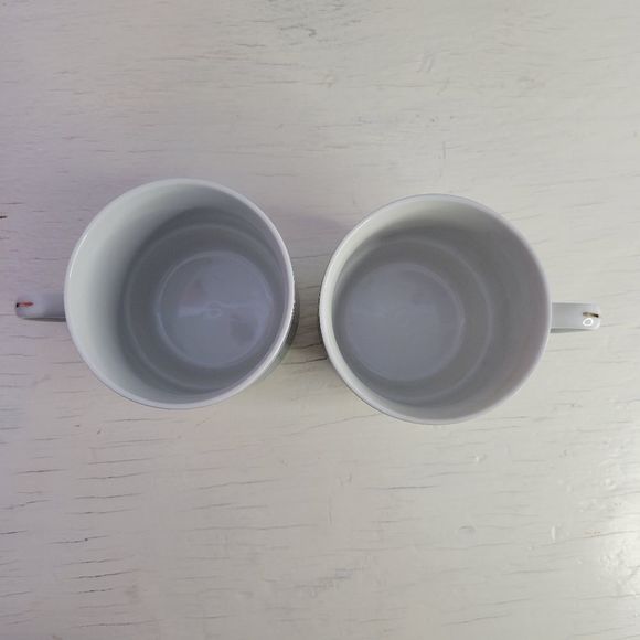 Rare Vintage Unicorn Fantasy 1960s Stacking Mugs in Blue Set of 2 - Picture 5 of 10